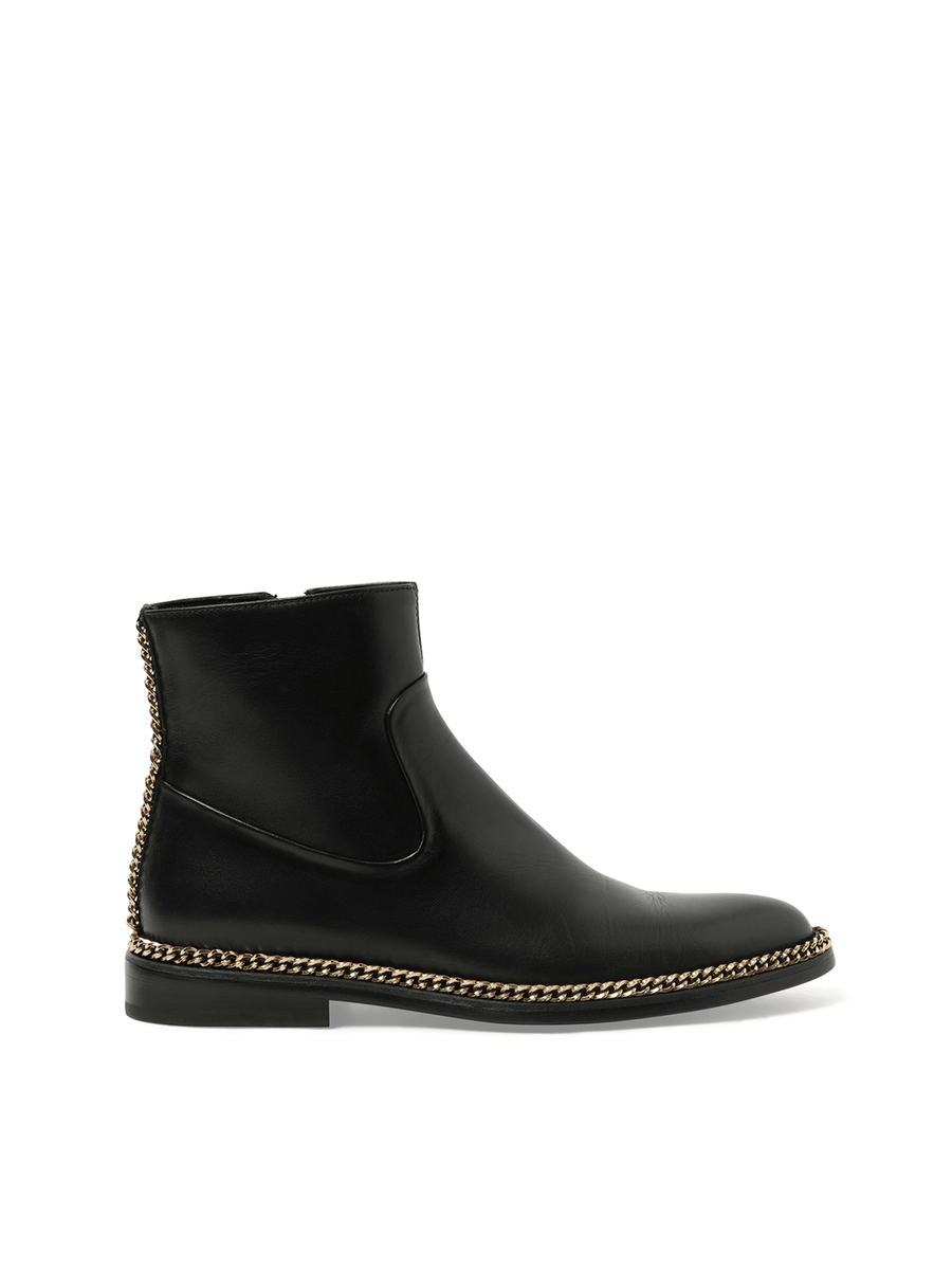 Chain Bootie in Black Side View | LANVIN