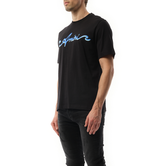 Amiri Wave Logo T-Shirt in Black