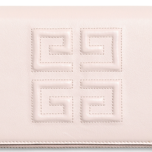 Embroidered 4G Long Zip Wallet in Pink