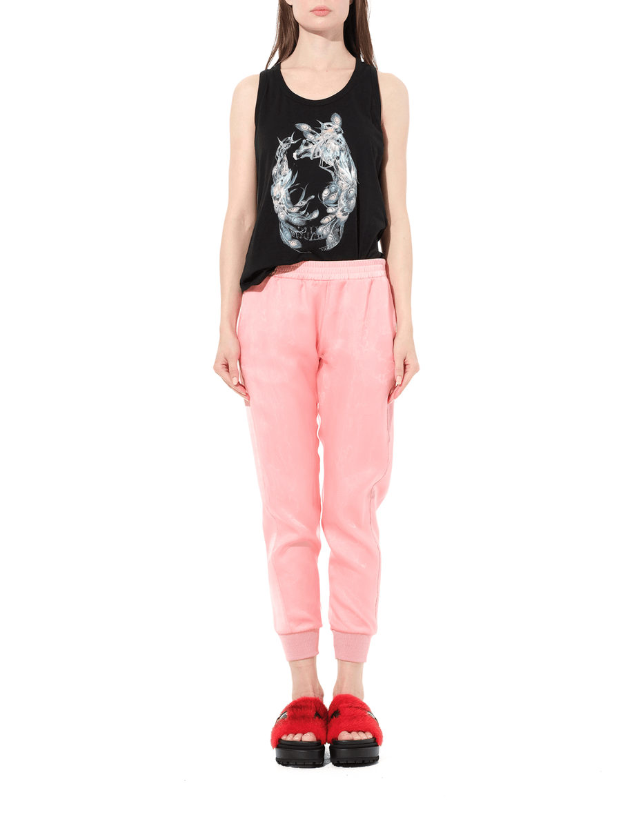 Satin Organza Jogger in Anemone