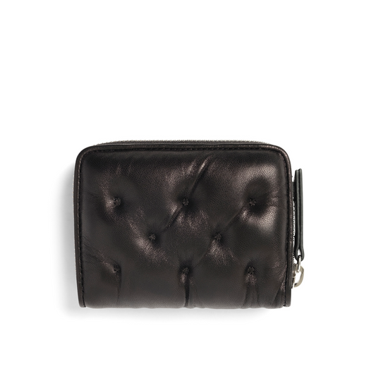 Zip Around Coin Holder in Black