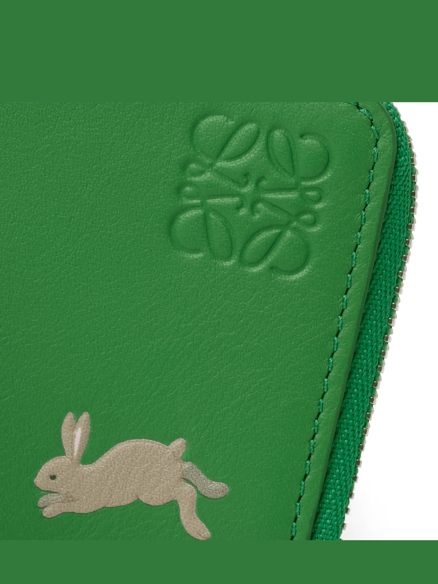 Loewe Bunnies Coin Cardholder in Tropical Green