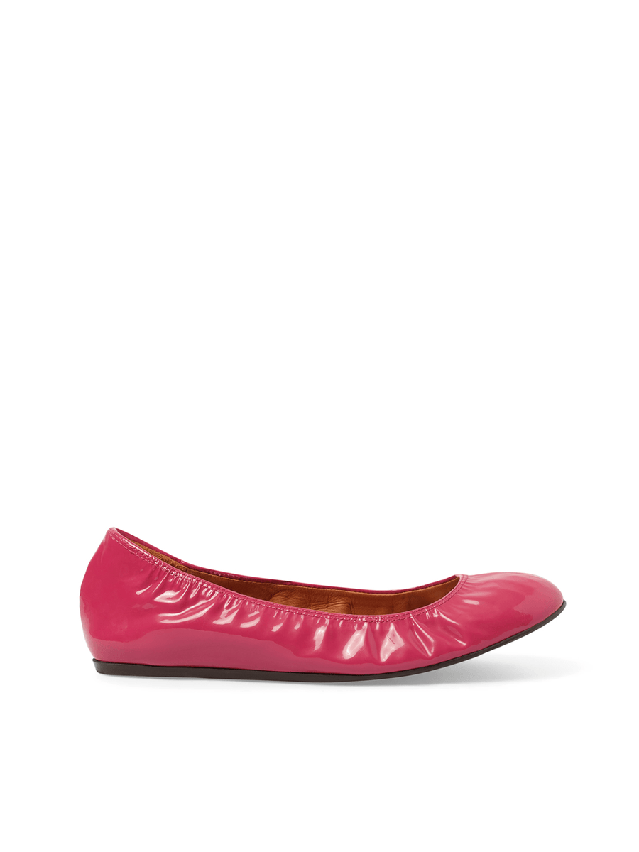 Ballet Flat in Fushia Side View | LANVIN