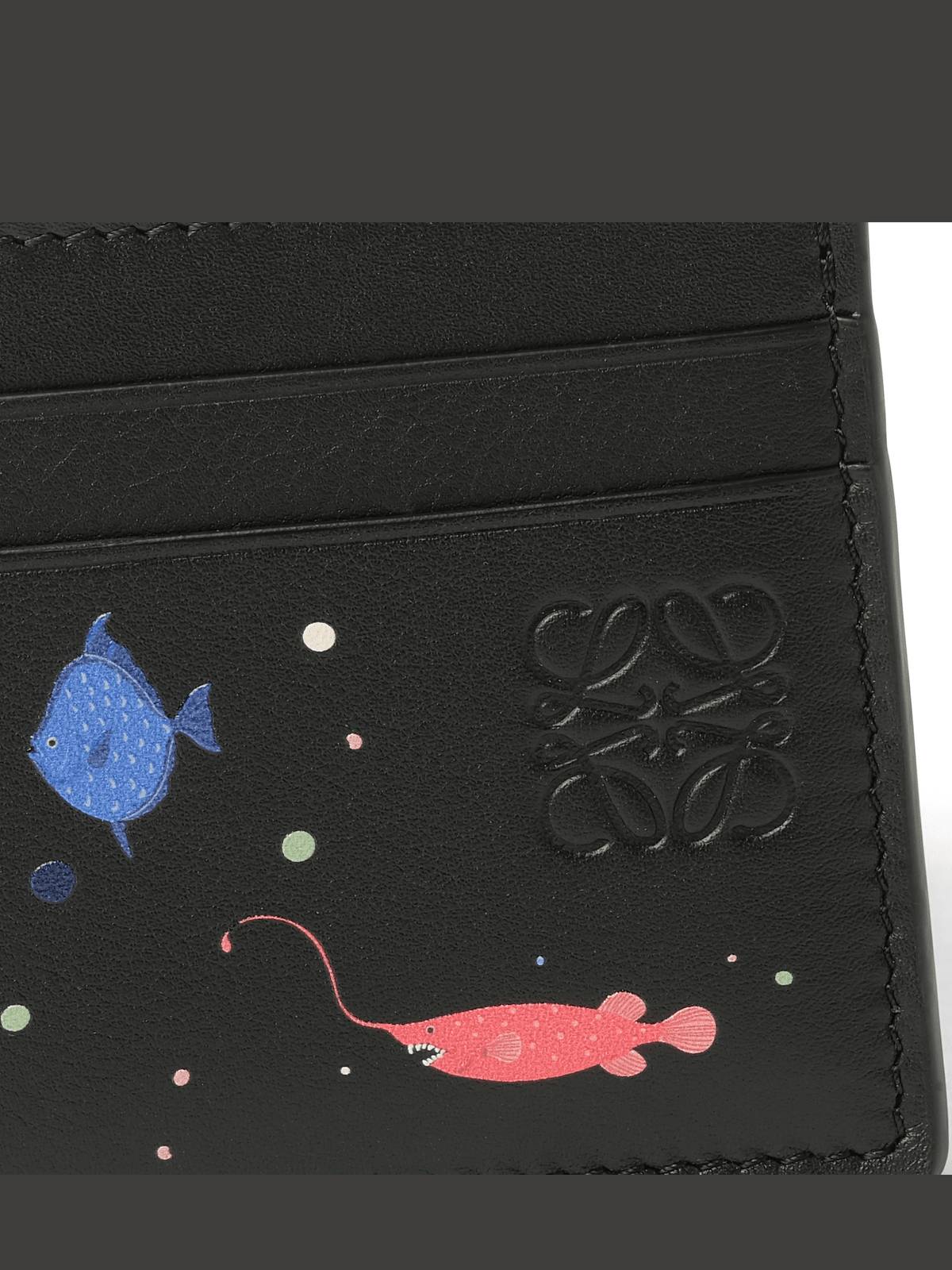 Loewe Suna Fujita Deep Sea Cardholder in Black