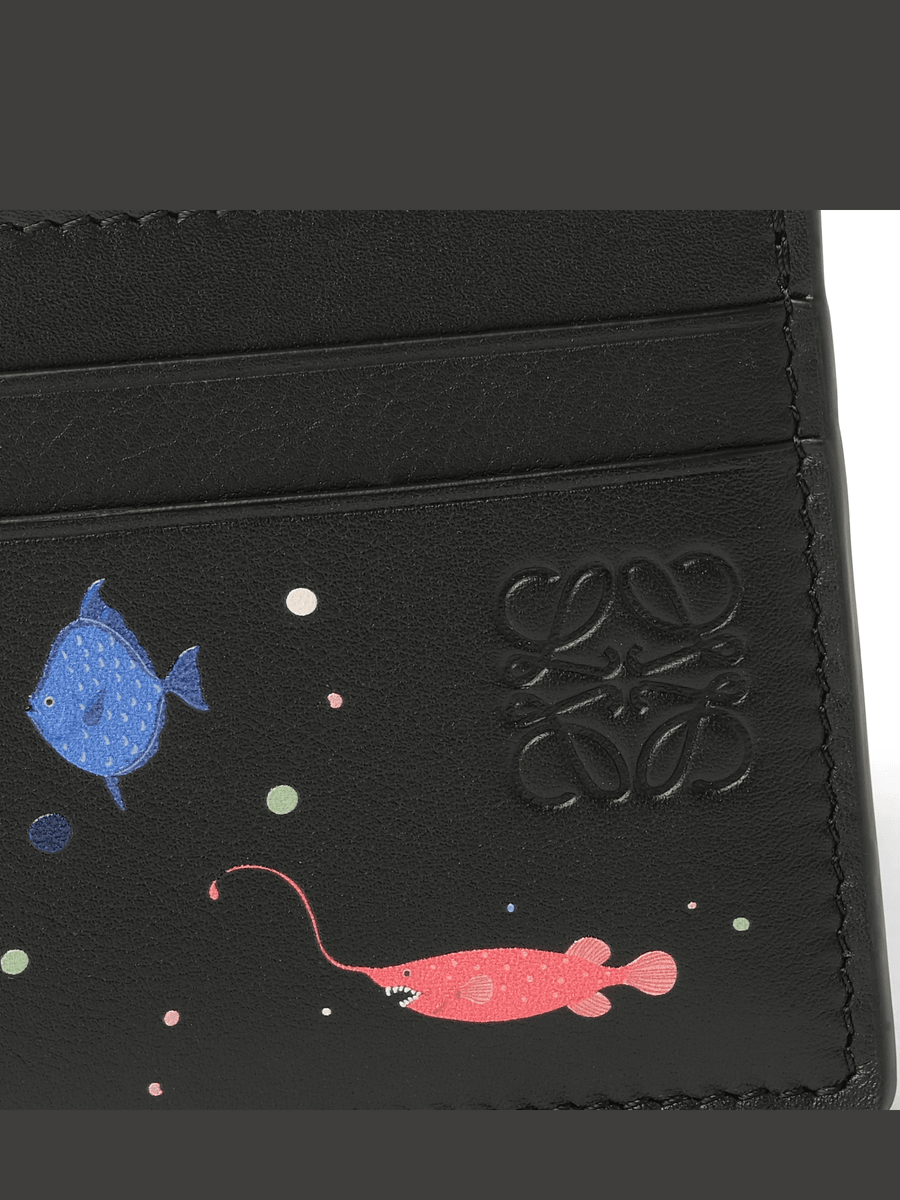Loewe Suna Fujita Deep Sea Cardholder in Black