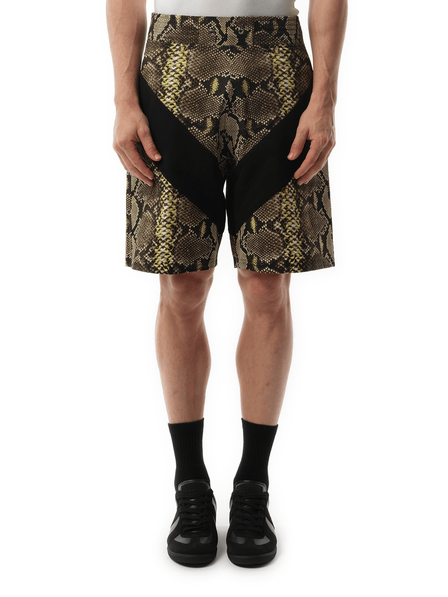 Snake Print Bermuda in Beige