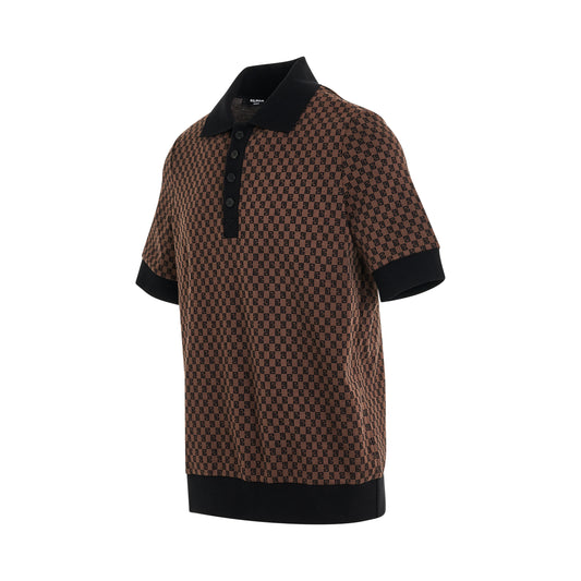 Monogram Jersey Polo in Marron