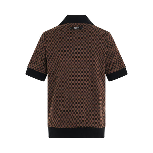 Monogram Jersey Polo in Marron