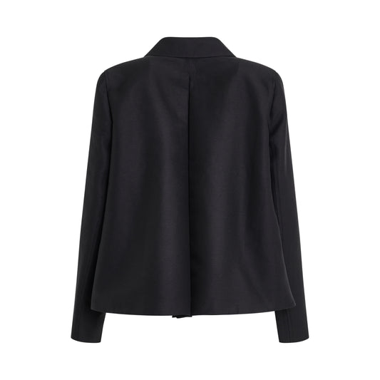 3 Button Flared Jacket in Black