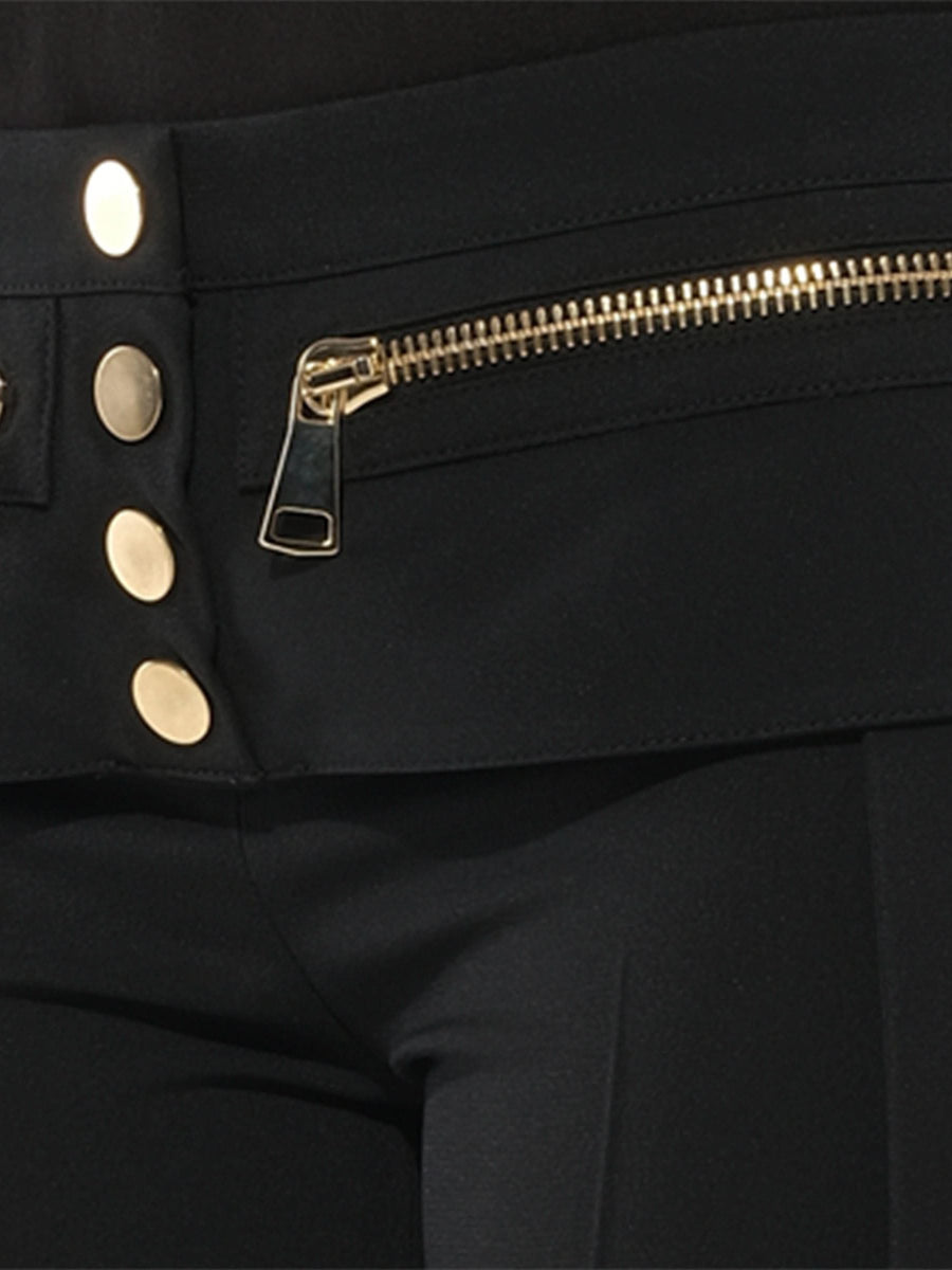 Wait Zip Pants in Black