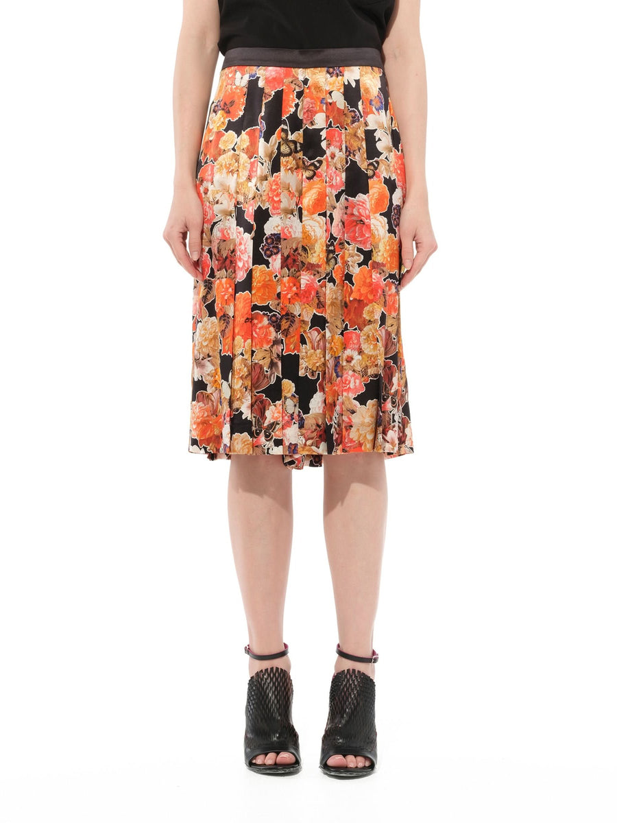 Flower Print Skirts in Black