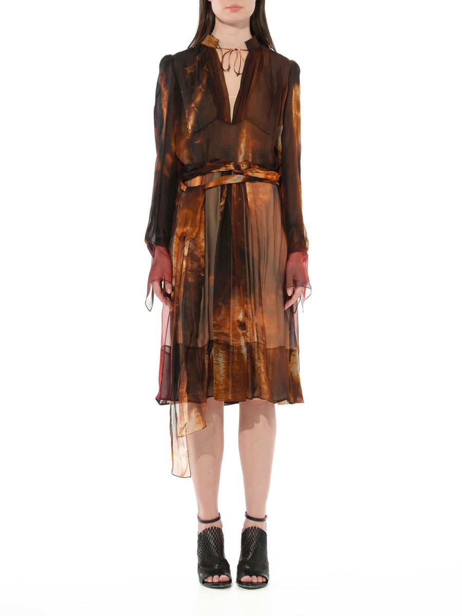 Podium Fire Print Dress