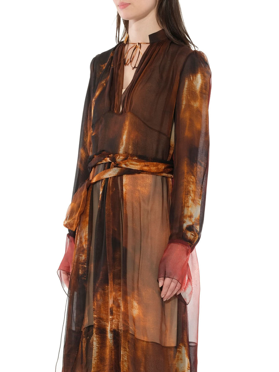Podium Fire Print Dress