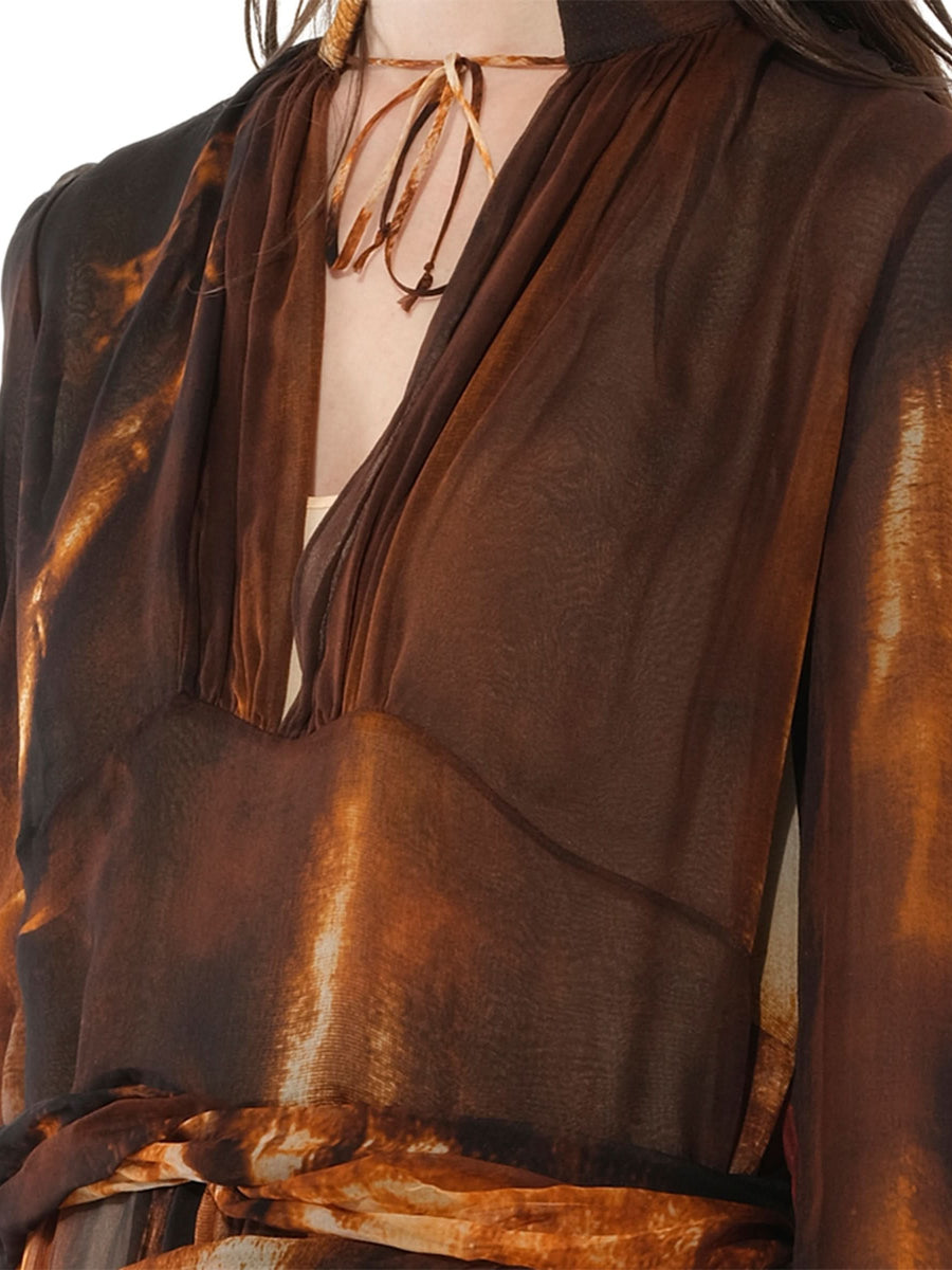 Podium Fire Print Dress