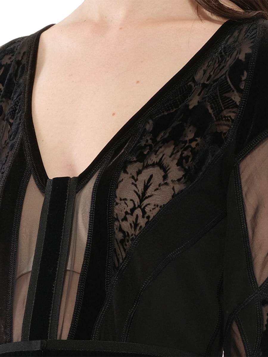 Podium Long Dress in Black