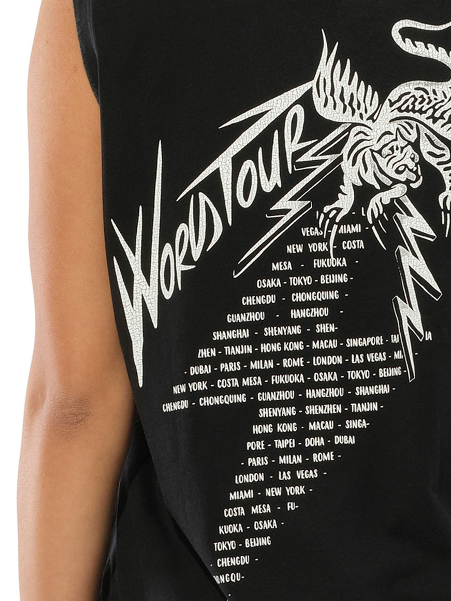Podium Sleeveless T-Shirt Black