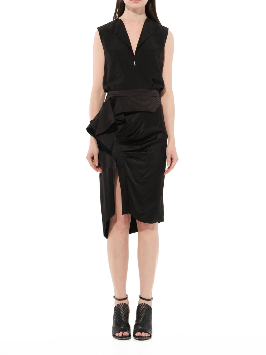 Satin Skirt in Black