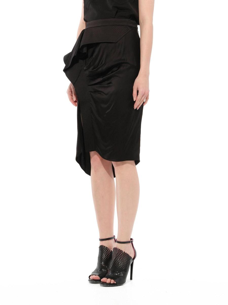 Satin Skirt in Black