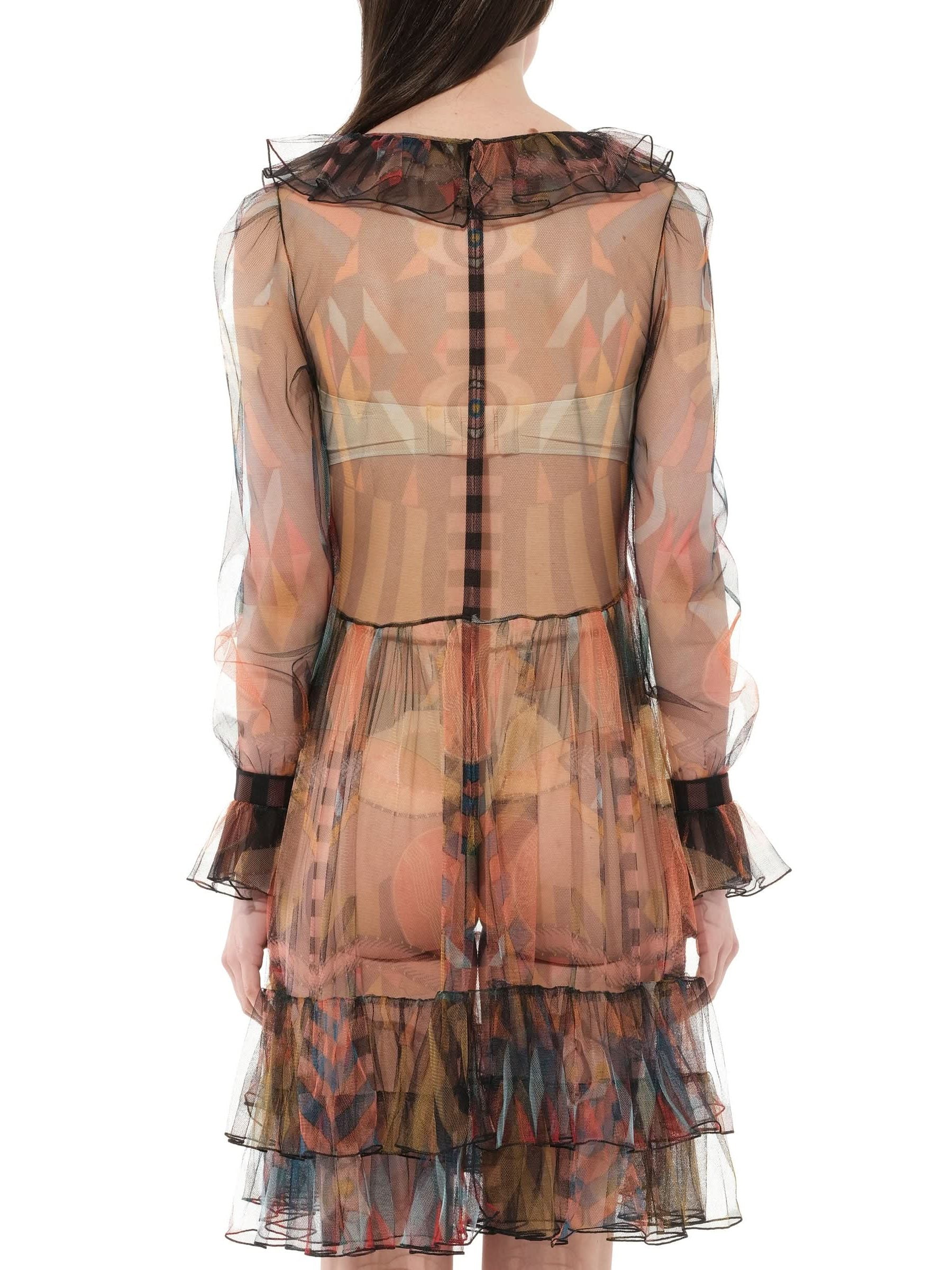 Short Dress in Sheer Multicolour