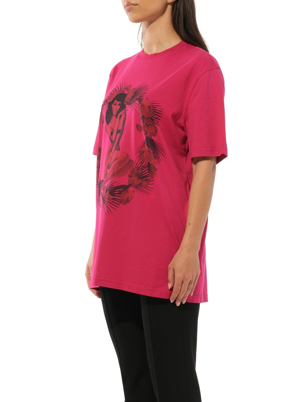 Short Sleeve T-Shirt in Fushia