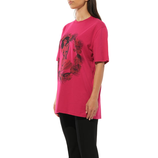 Givenchy Short Sleeve T-Shirt in Fushia