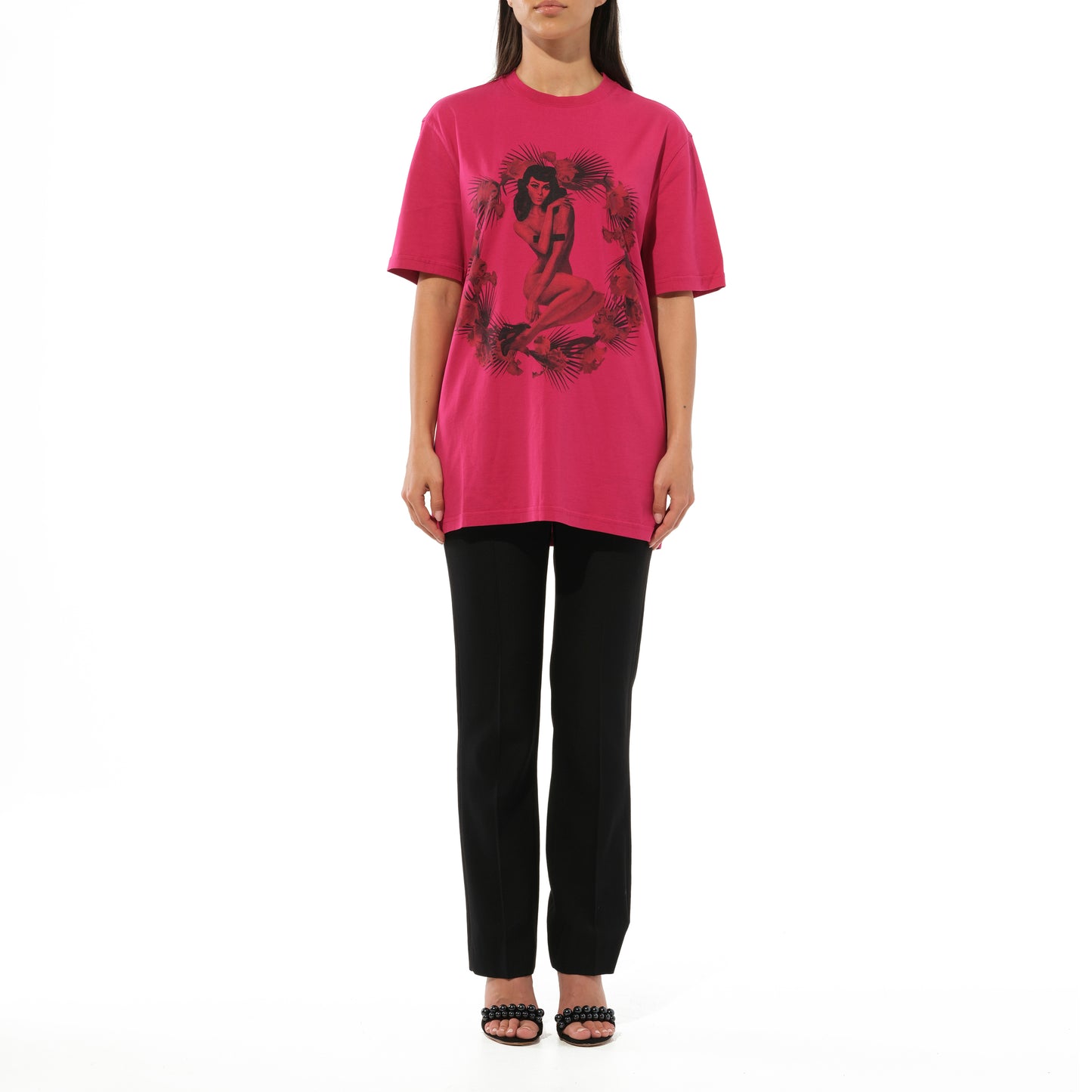 Givenchy Short Sleeve T-Shirt in Fushia