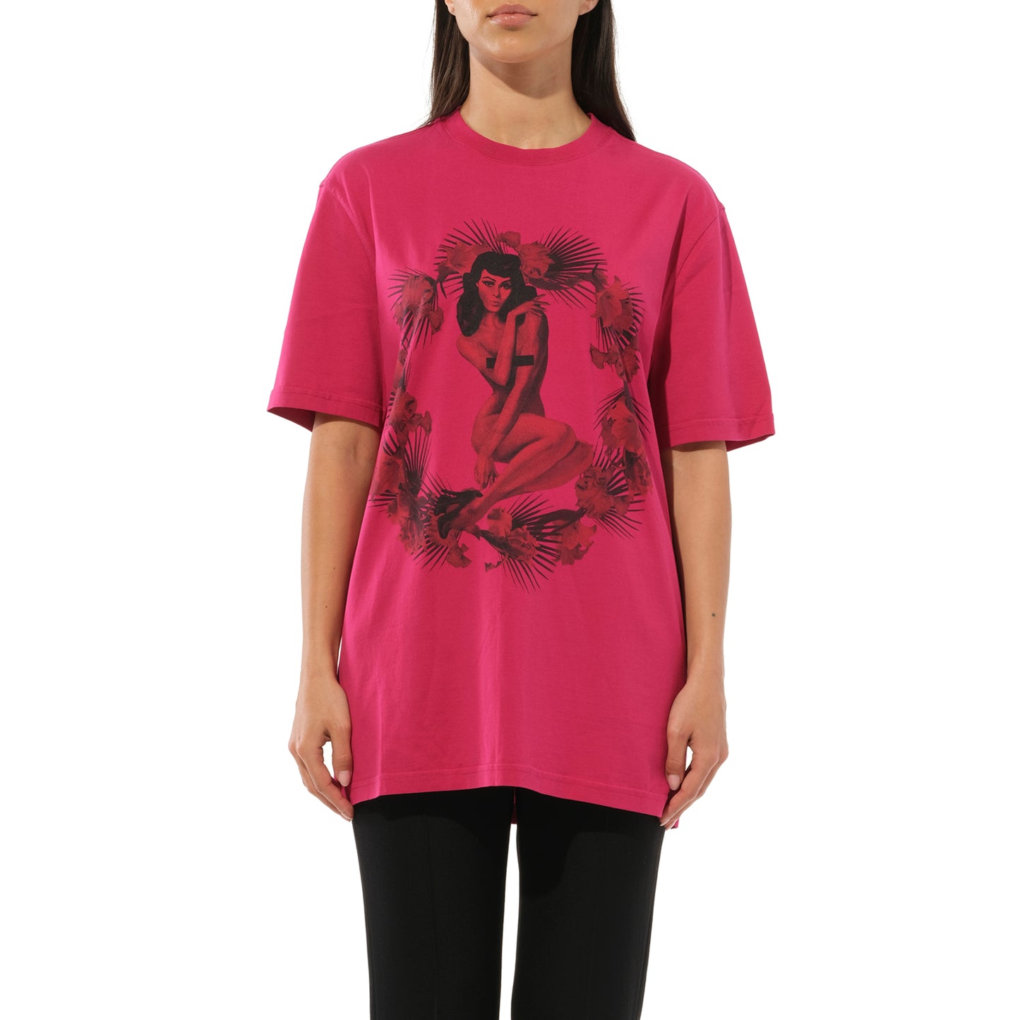 Givenchy Short Sleeve T-Shirt in Fushia