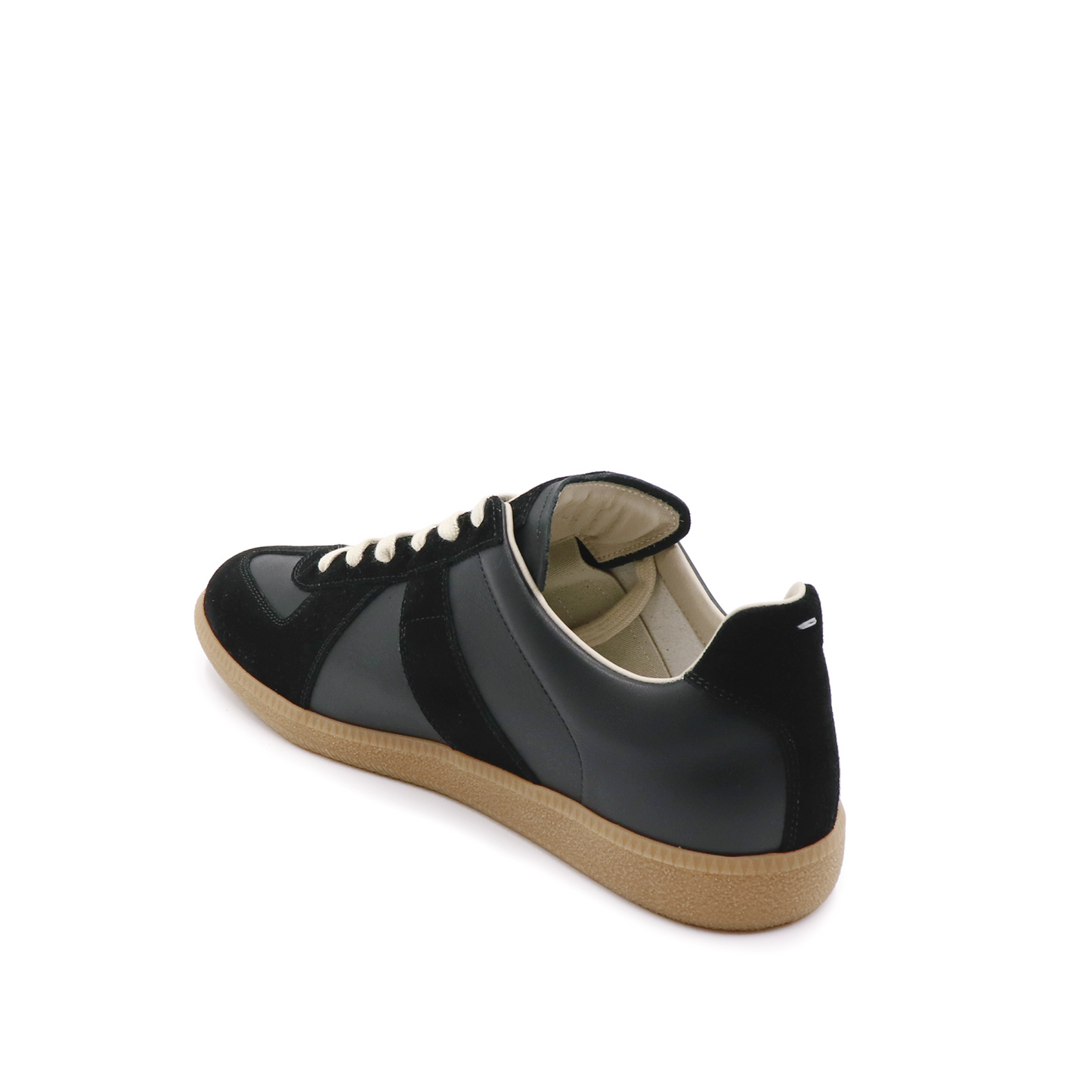 Replica Leather Sneaker in Black