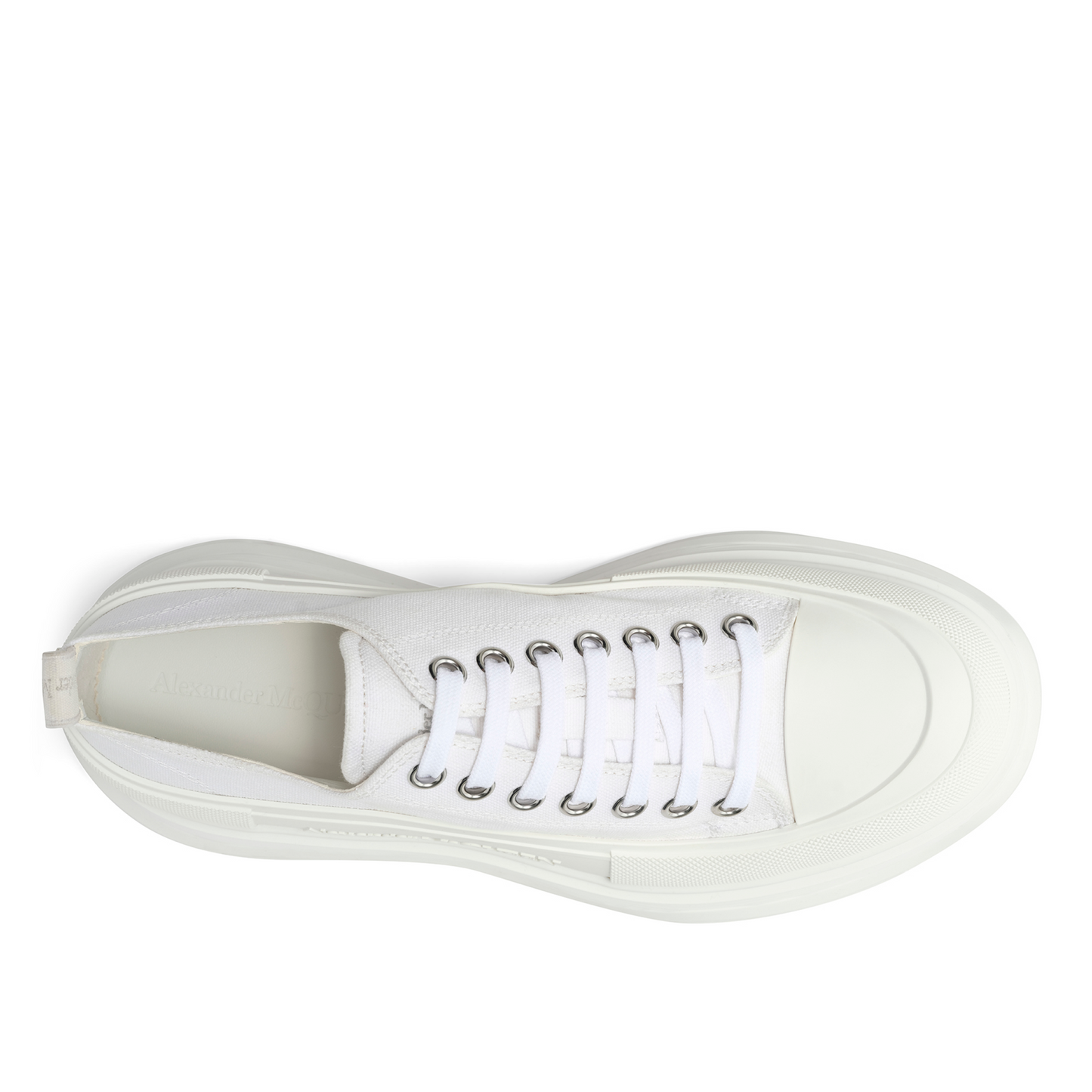 Tread Slick Canvas Lace-Up Shoes in White