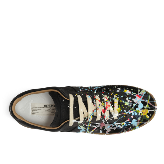 Replica Paint Splatter Sneaker in Black