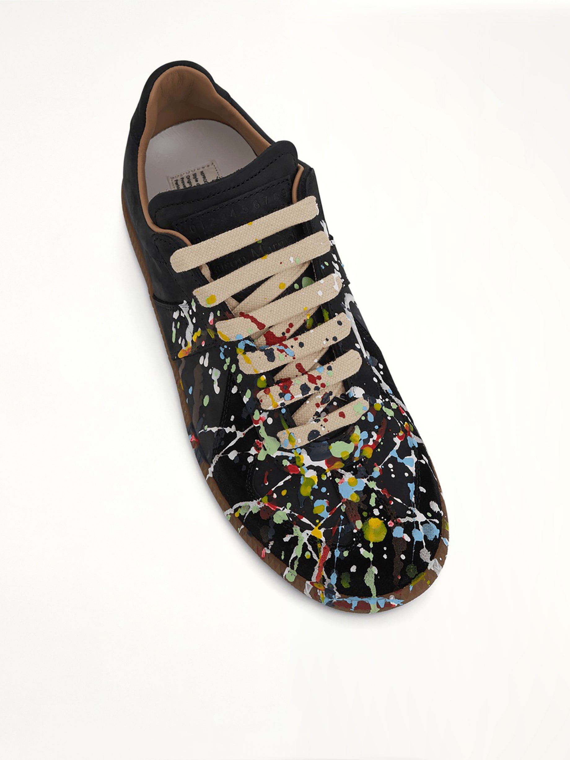 Replica Paint Splatter Sneaker in Black — MARAIS