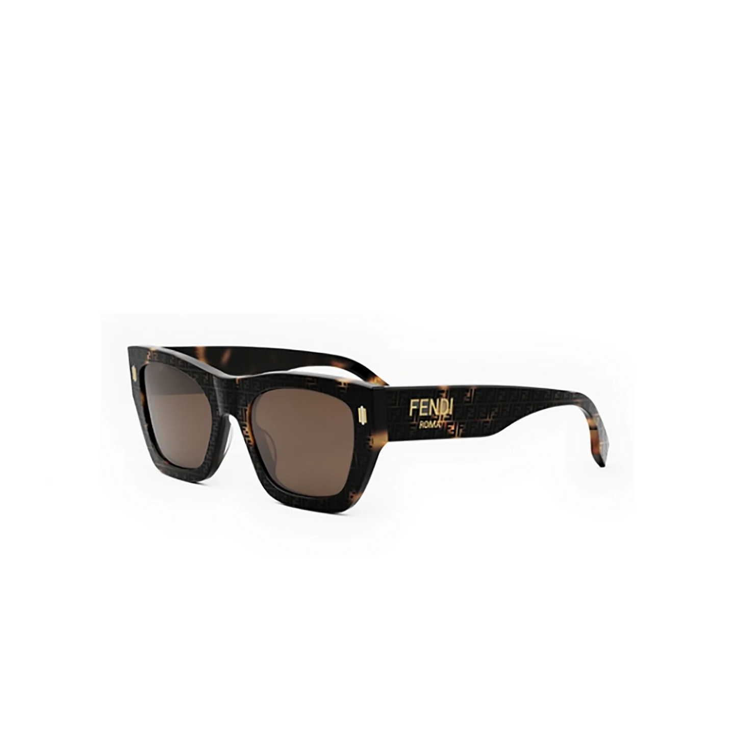 Fendi FE40100I 5355E Acetate Sunglasses in Havana/Brown