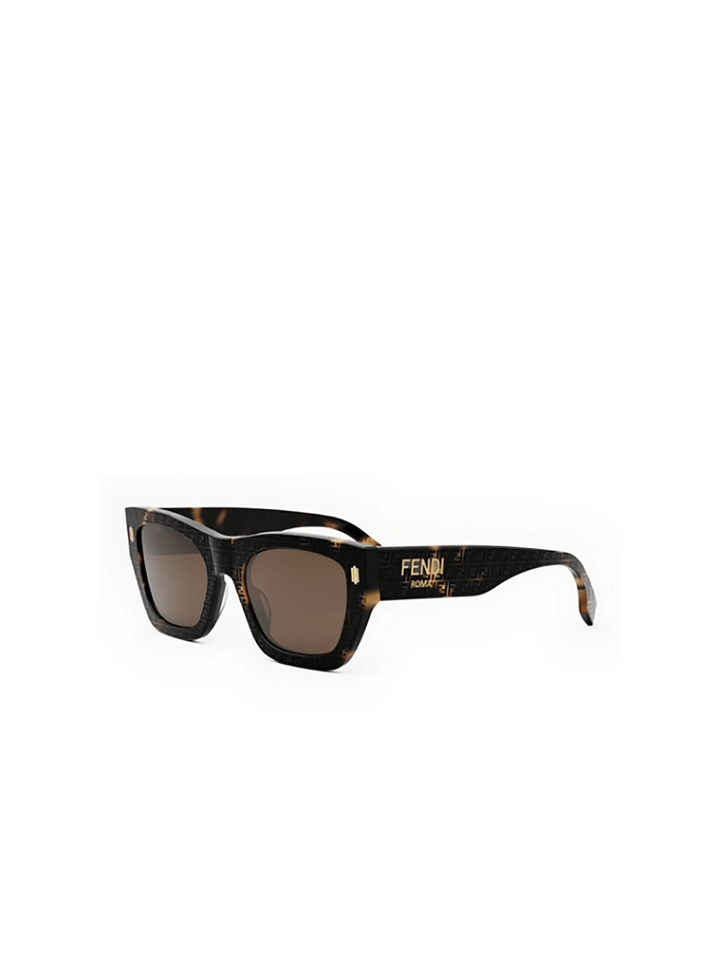 Fendi FE40100I 5355E Acetate Sunglasses in Havana/Brown