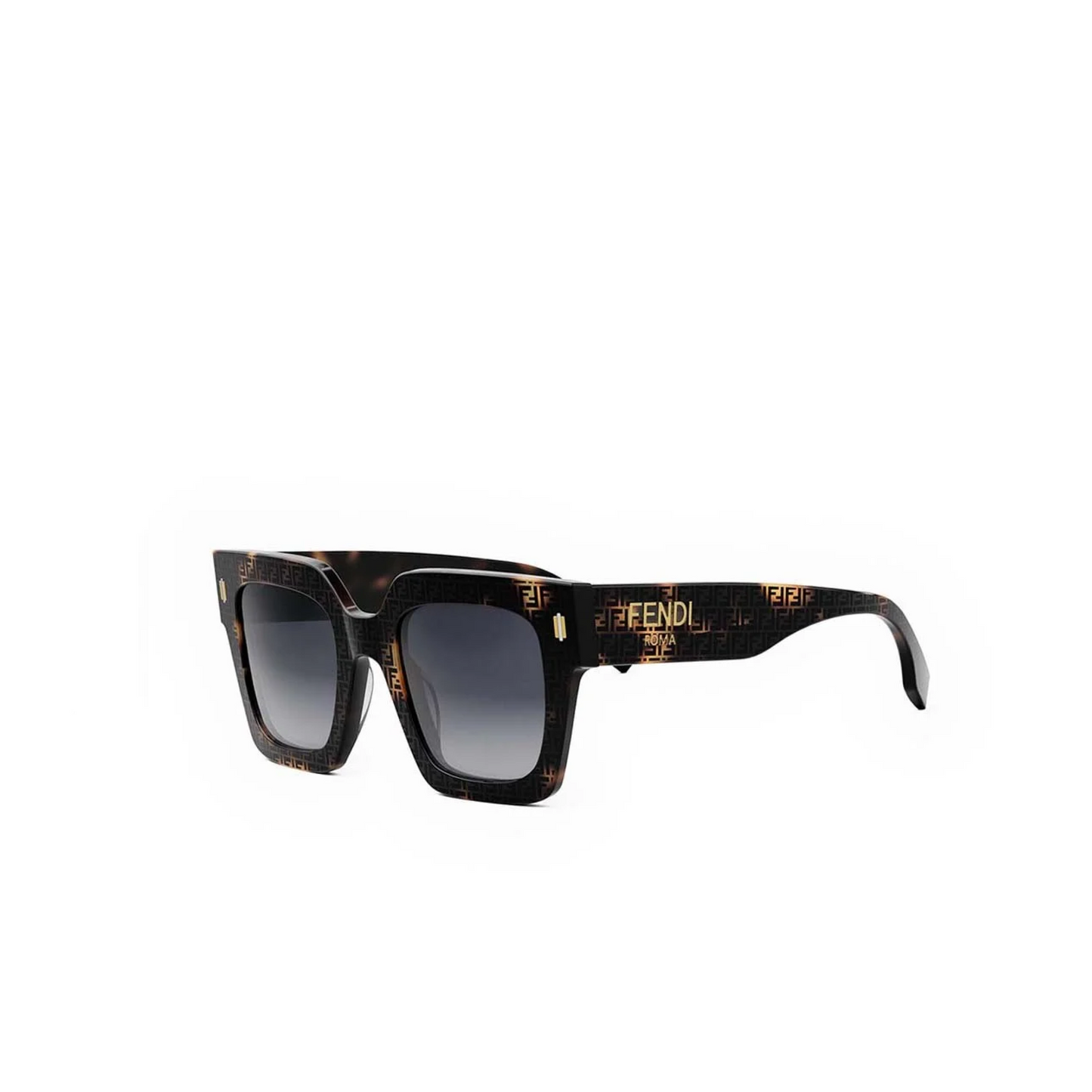 Fendi FE40101F 5255B Acetate Sunglasses in Havana