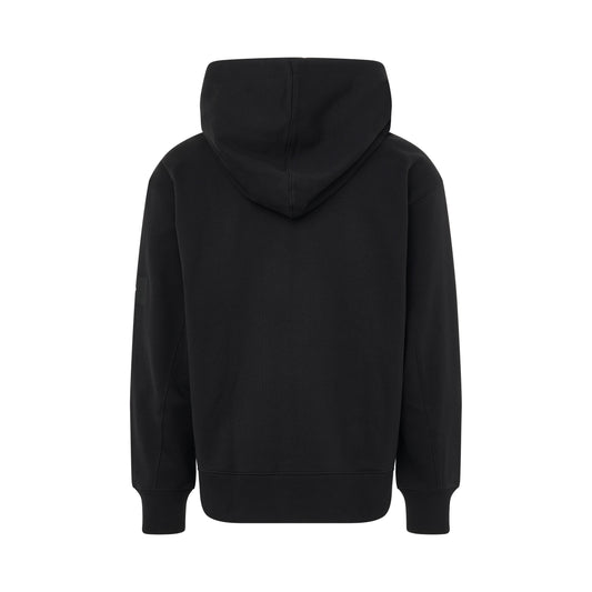 Front Zip Fastening Hoodie in Black