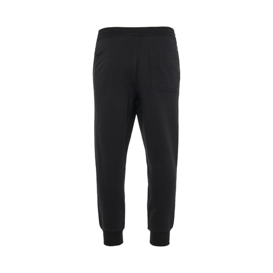 Organic Cotton Terry Cuffed Pants in Black