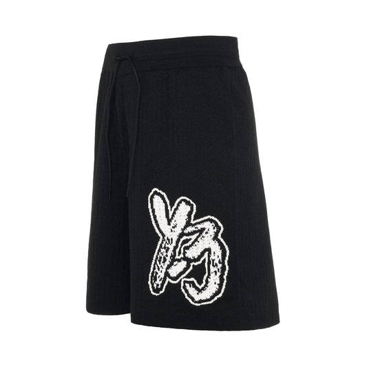 Logo Knit Short in Black