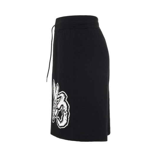 Logo Knit Short in Black