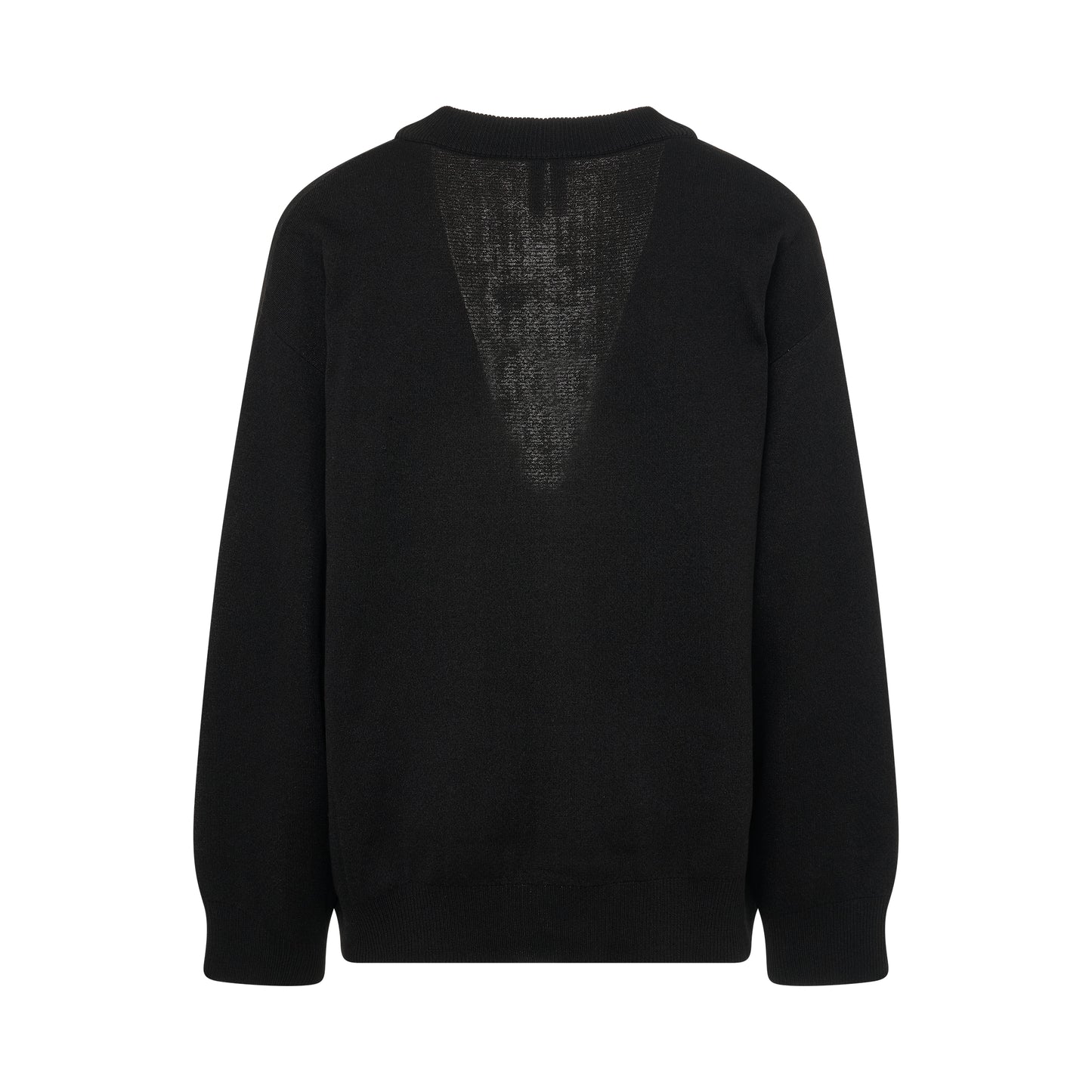 Logo Knitted Cardigan in Black