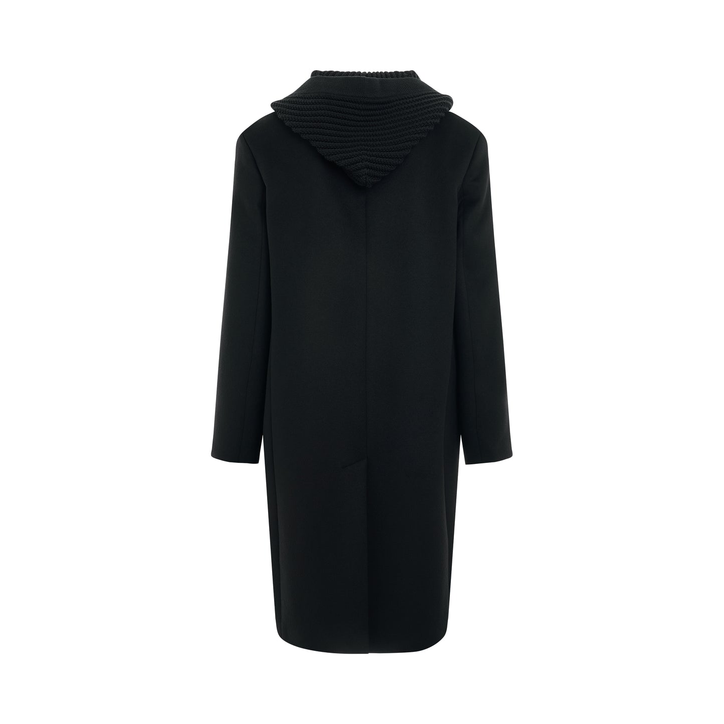 Hooded Long Coat in Black