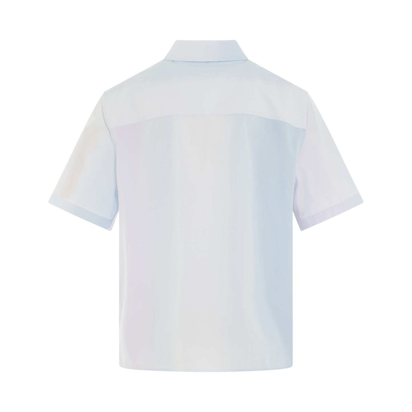 Fading Stripe Short Sleeve Shirt in Soft Blue