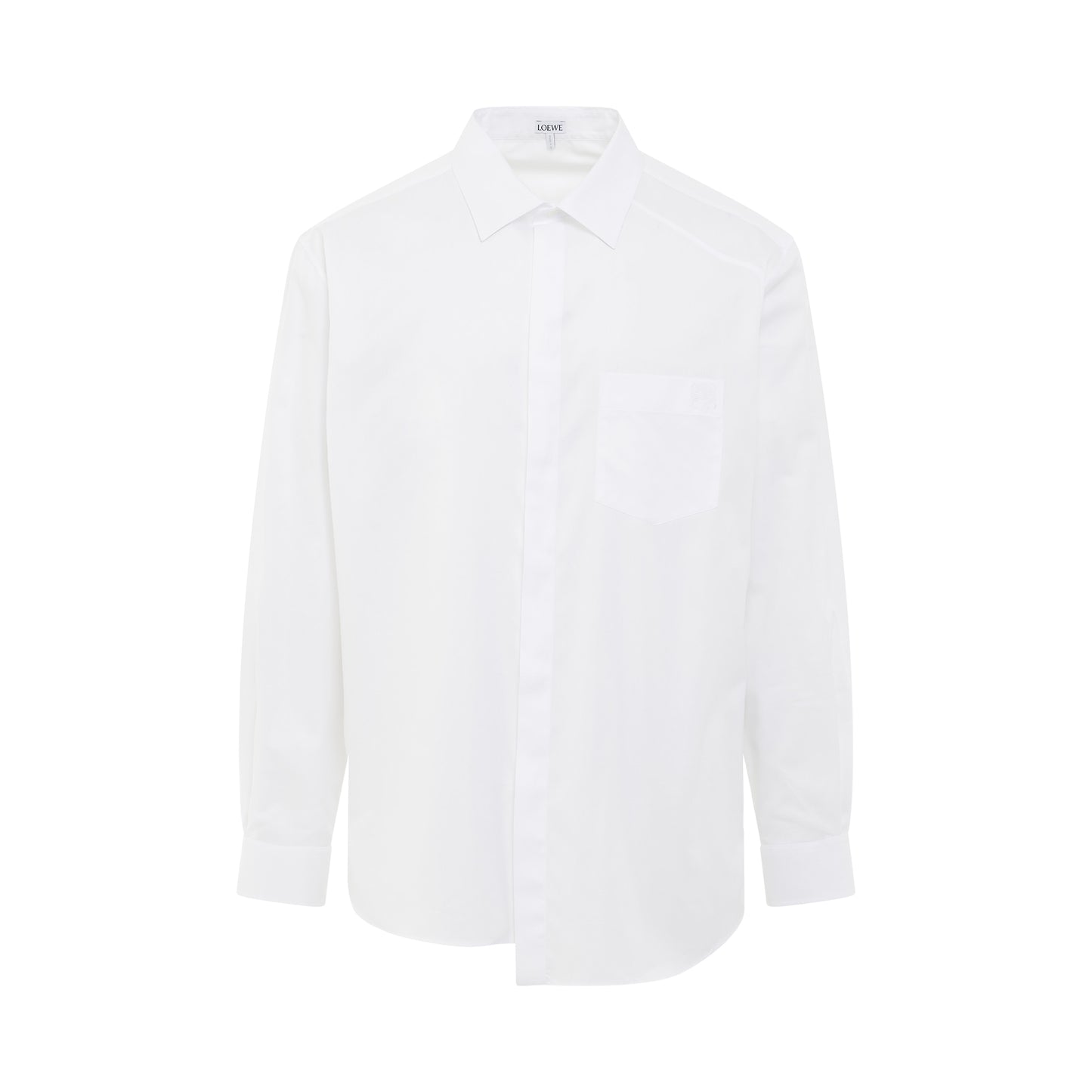 Asymmetric Shirt in White