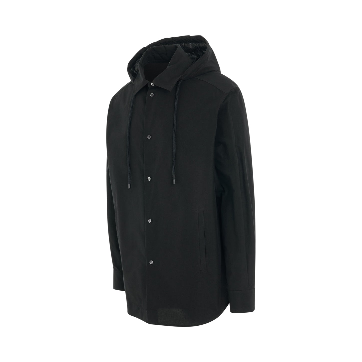 Anagram Jacquard Overshirt in Black