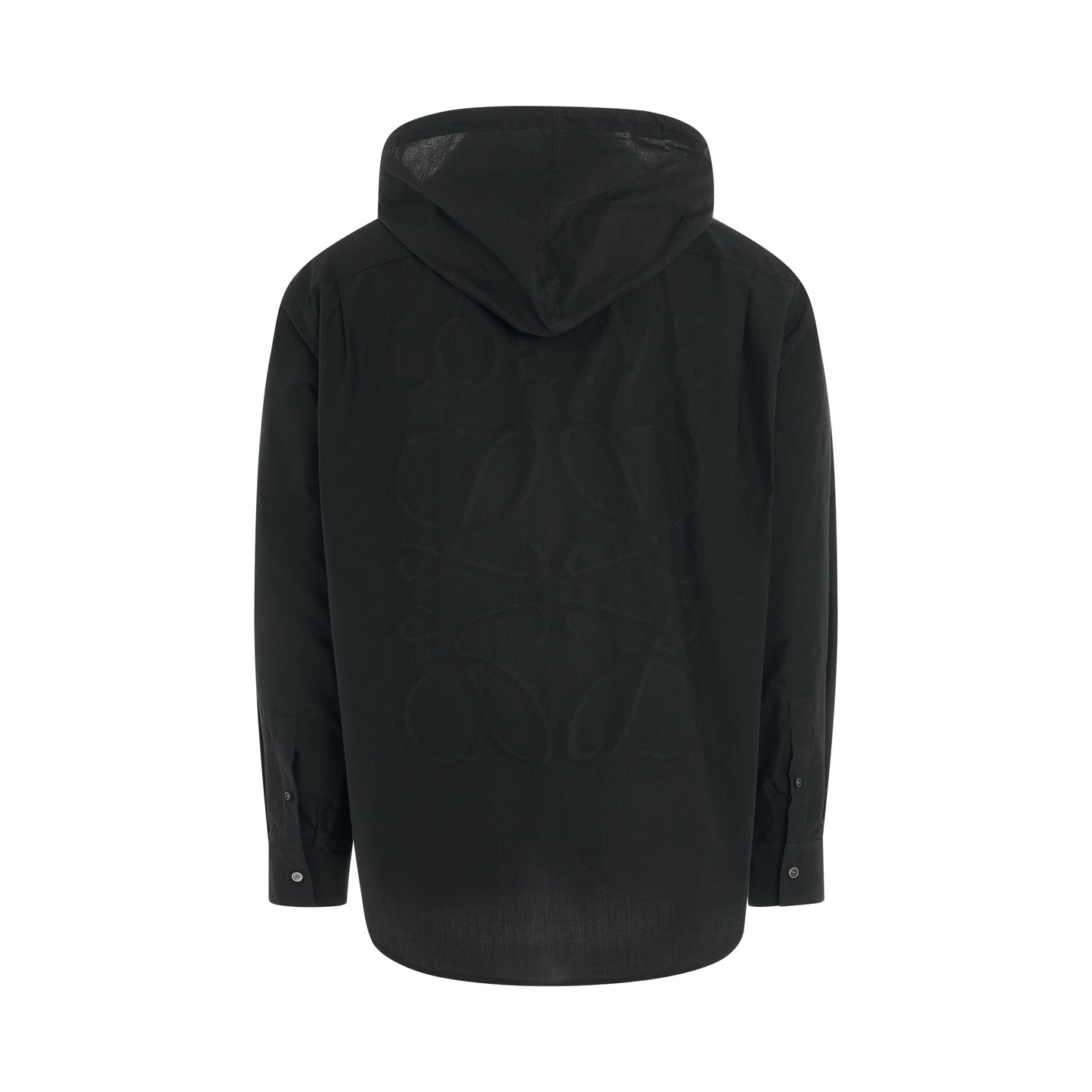 Anagram Jacquard Overshirt in Black