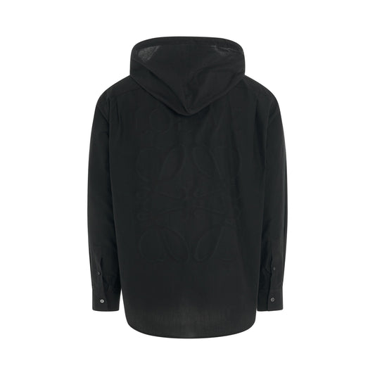 Anagram Jacquard Overshirt in Black