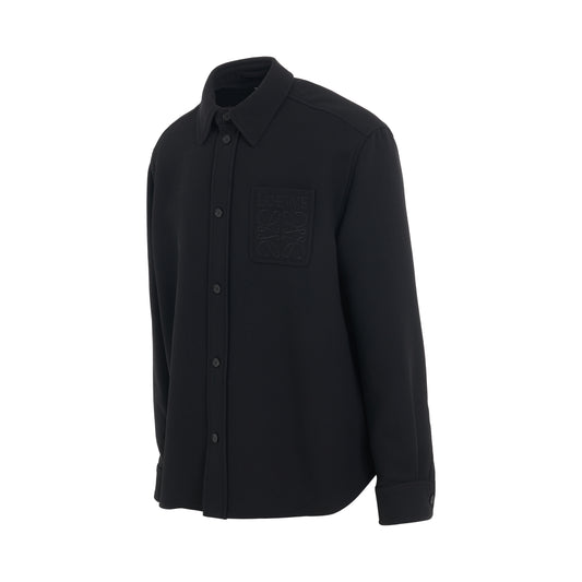 Anagram Pocket Overshirt in Black