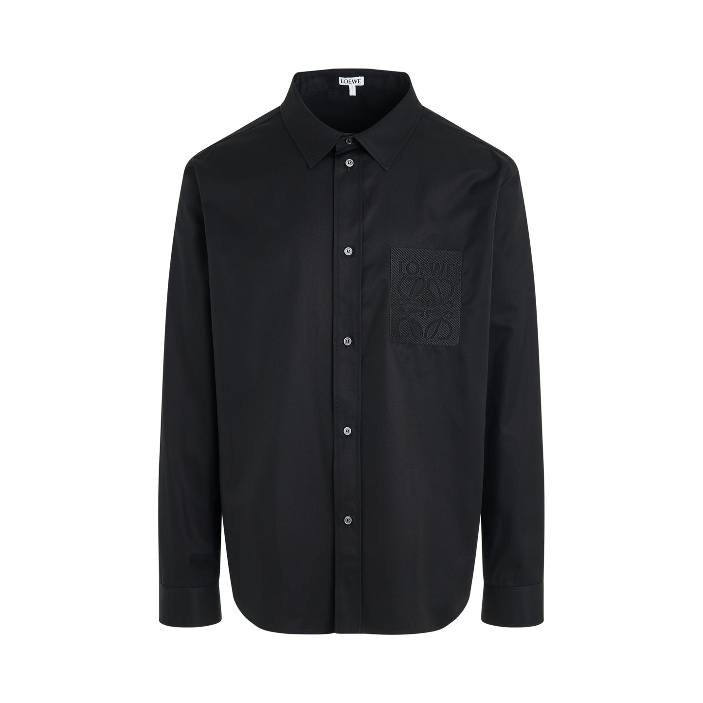 Anagram Logo Embroidered Shirt in Black