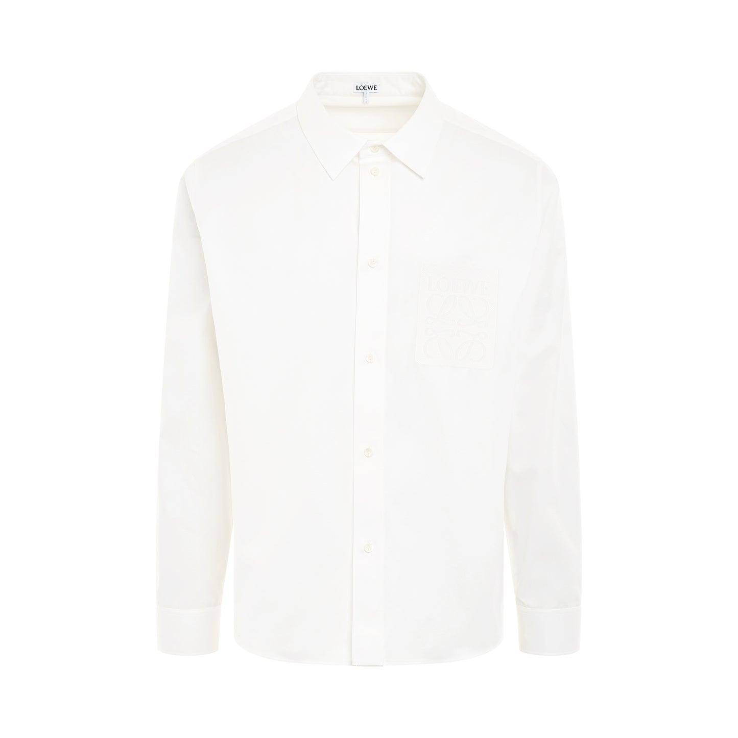 Anagram Logo Embroidered Shirt in White