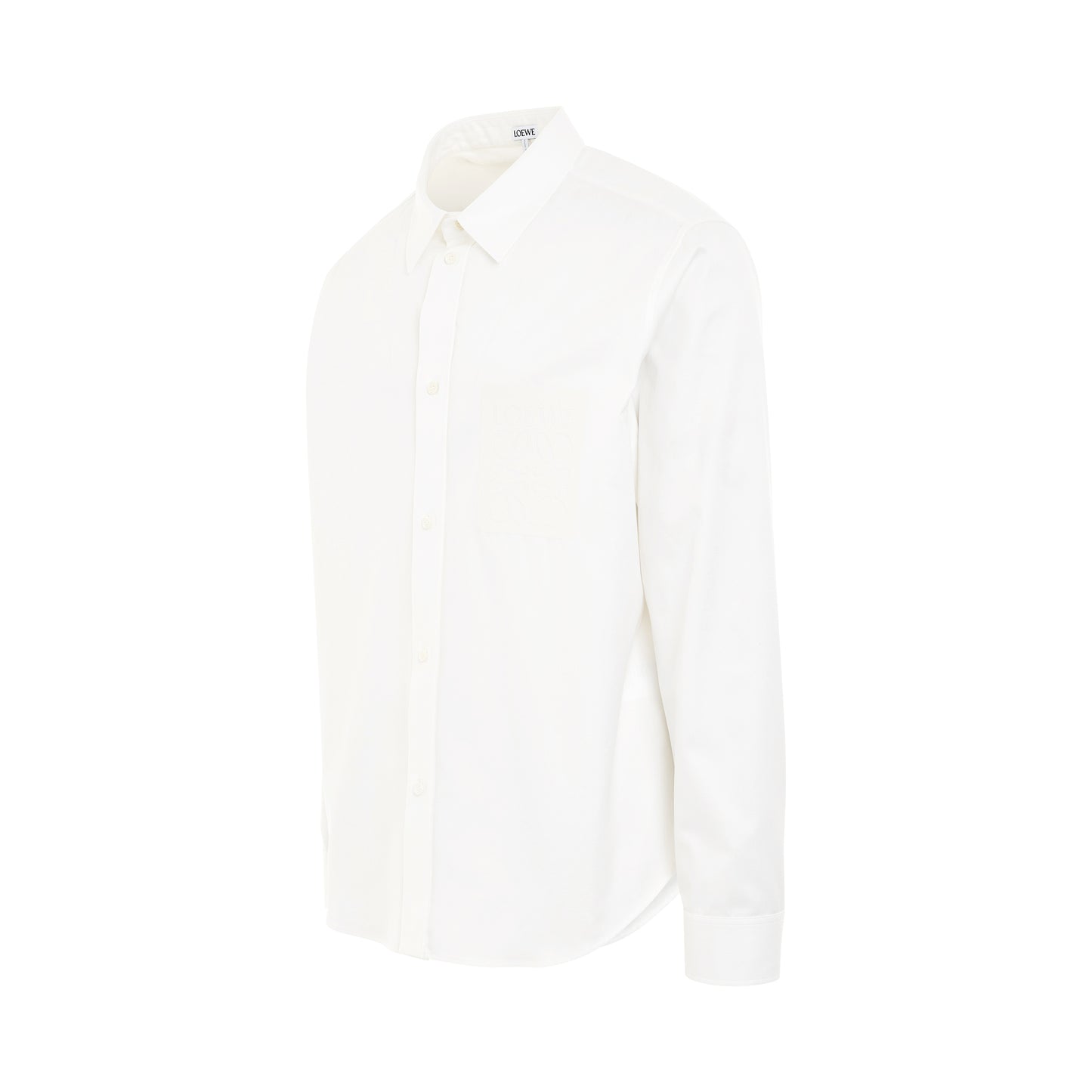 Anagram Logo Embroidered Shirt in White