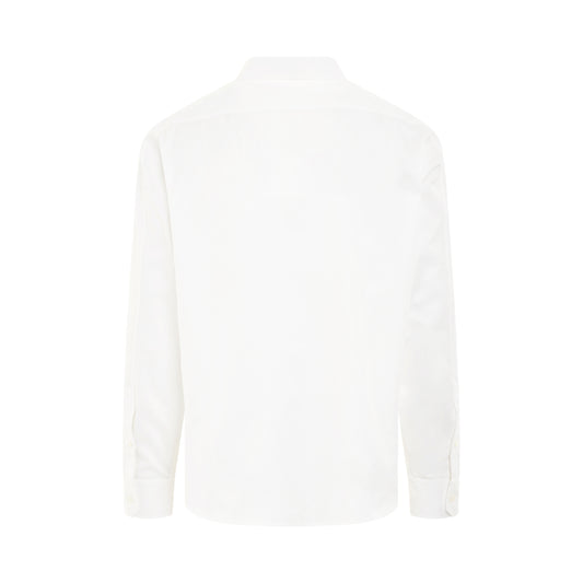 Anagram Logo Embroidered Shirt in White